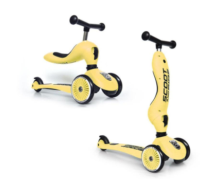 Hulajnoga nieelektryczna Scoot & Ride Highwaykick 1 Jeździk i hulajnoga 2w1 Lemon